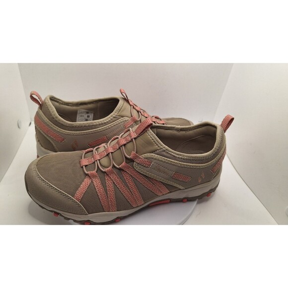 Skechers Womens Seager Hiker Shoes Sz 9 Taupe/Pink Vegan Memory Foam Slip On - Picture 4 of 8